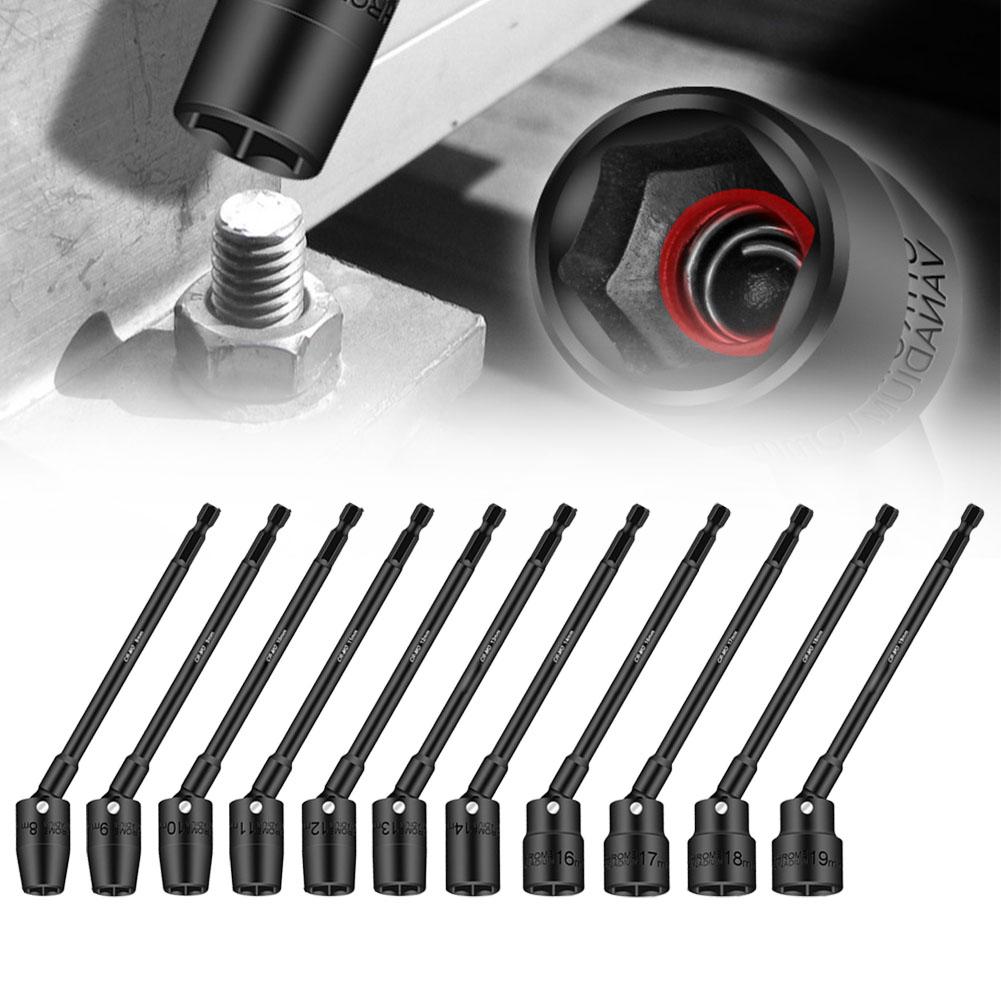 Square Hole Connector Hex Socket 360 Degree Rotatable Black
