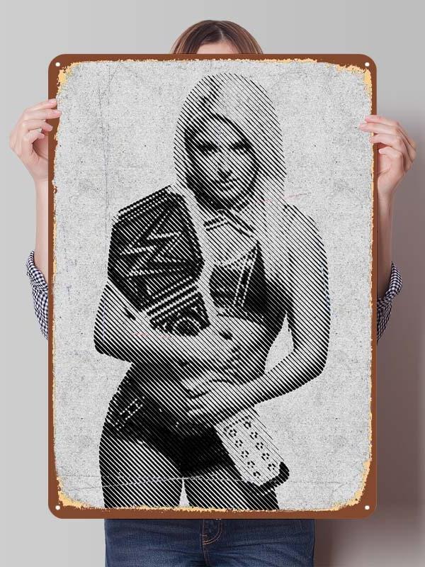Bayley Alexa Bliss Metal Signs Wrestler Posters Room Decor Items Aesthetic Decoration Living Room Vintage Metal Plate Wall Art