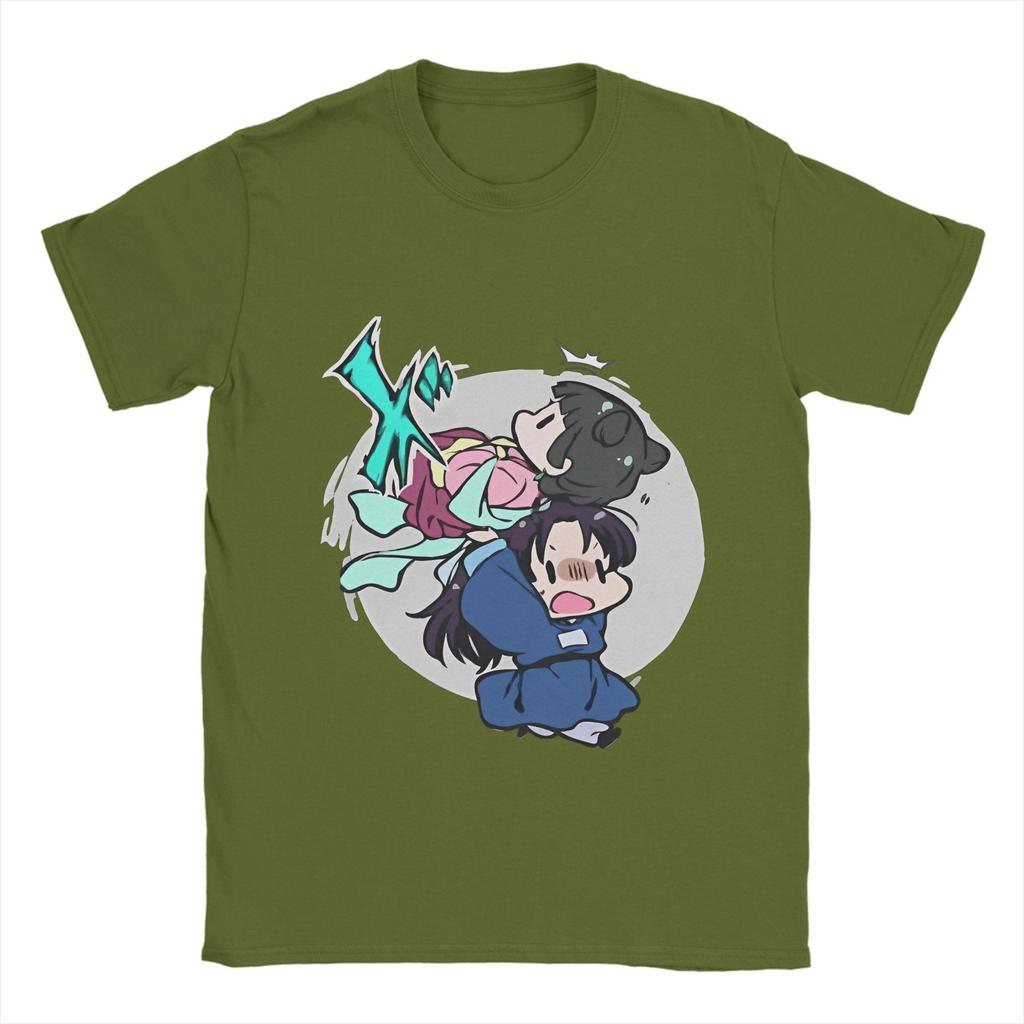 Men's T-Shirts Kusuriya No Hitorigoto  Funny Pure Cotton Tees Sleeve Maomao X Jinshi T Shirts Crew Neck Clothes Birthday Gift