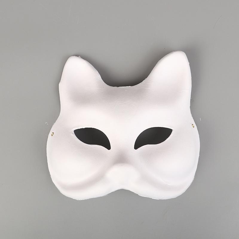 DIY Anime Foxes Mask Japanese Cosplay Rave Hand-Painted Cat Masks Masquerade Festival Party Props
