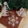 Klare Weihnachts-Heimdekorationen Kristall Acryl Schneeflocke Schmetterling Schleife Hängende Anhänger für Weihnachtsbaum Neujahrsdeko