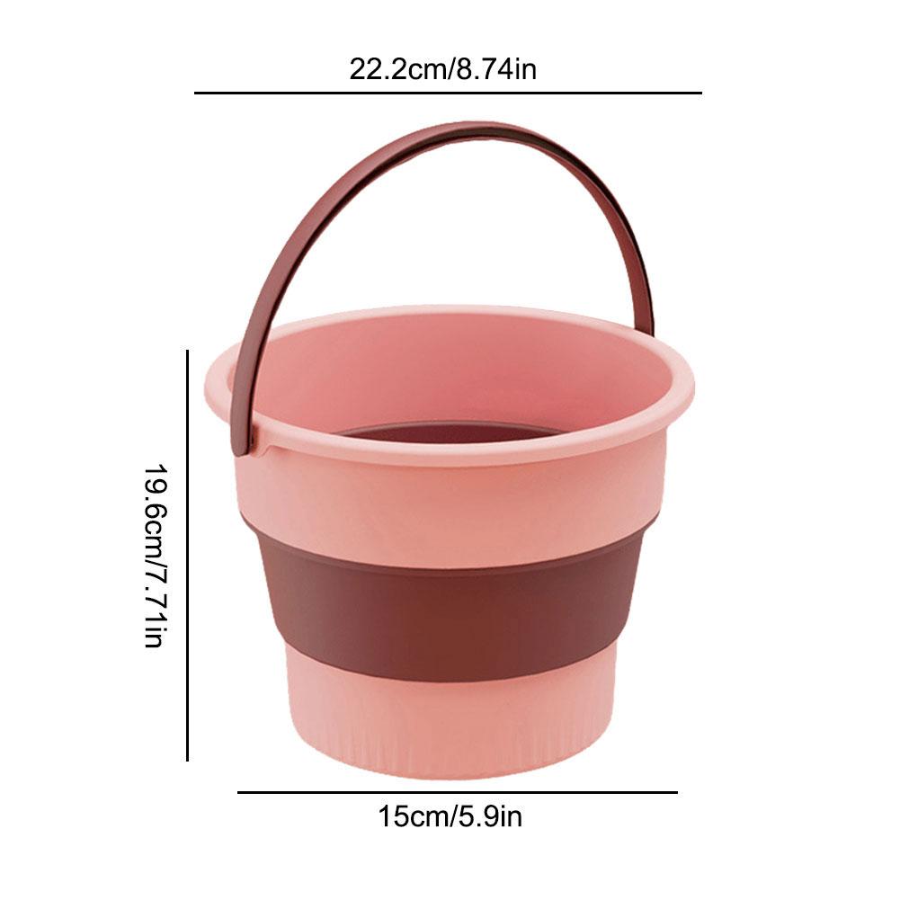 17-5L Collapsible Plastic Bucket Water Bucket Folding Handy Bucket for Bathroom Kitchen Camping Car House Washing Water Bucket