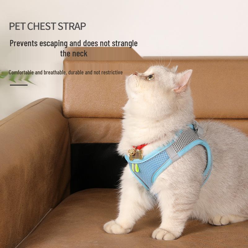 Reflective Anti-Escape Harness with Leash for Small Dogs & Cats