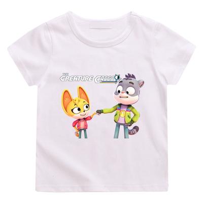 Tričko s kreslenou potlačou The Creature Cases pre deti 2-12 rokov Chlapci Dievčatá Unisex Módne Krátky rukáv Okrúhly výstrih Bežné Vrchné diely