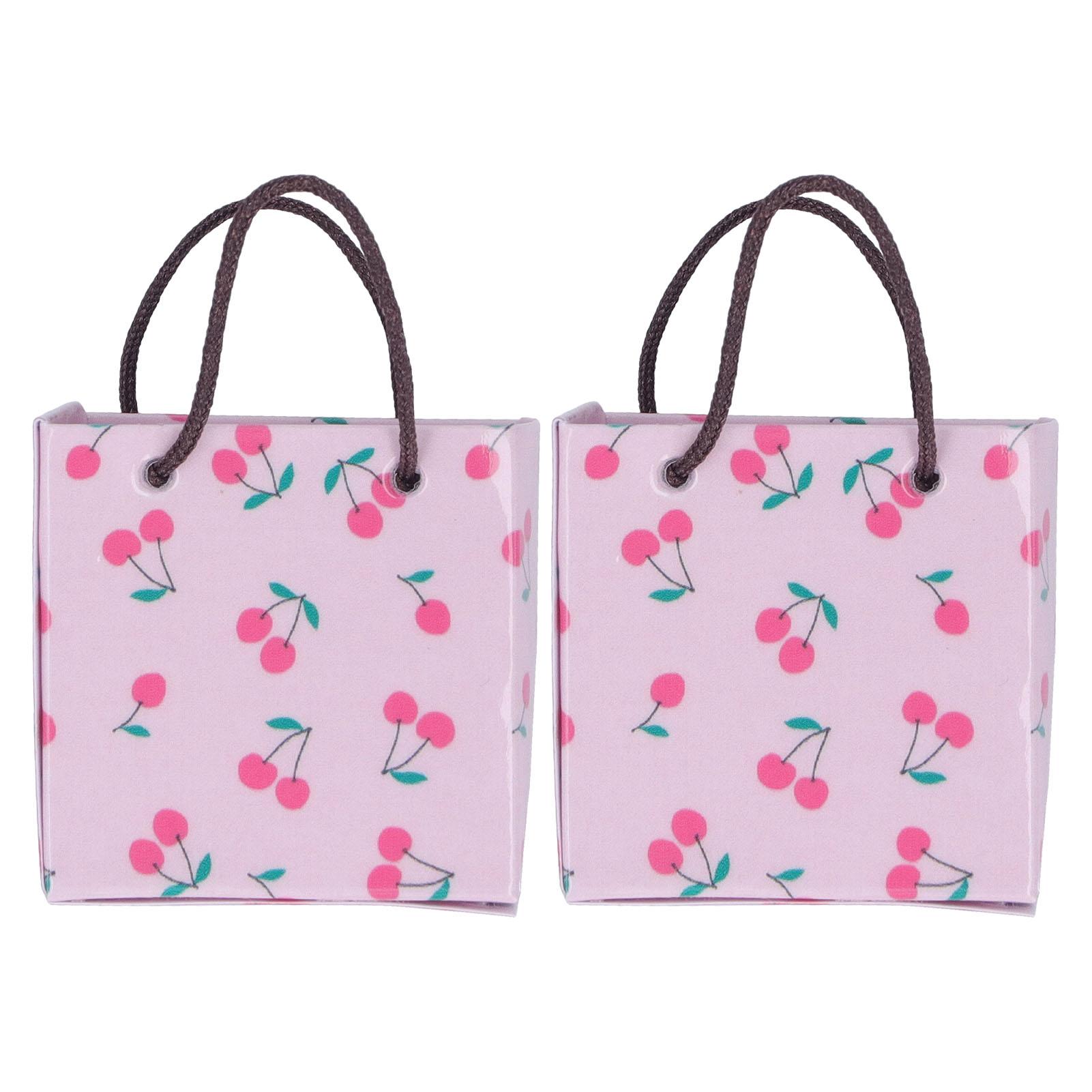 

2шт 1:12 бумажных пакетов для кукольного домика, имитация инновационных бумажных пакетов для покупок в кукольном домике