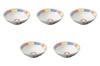 Set of 5 Kaminarimon Chinese Painting Round Bowls X Ramen Bowls Setomonohonpo Three-Colored 6.8cm [20.5 6.8cm]