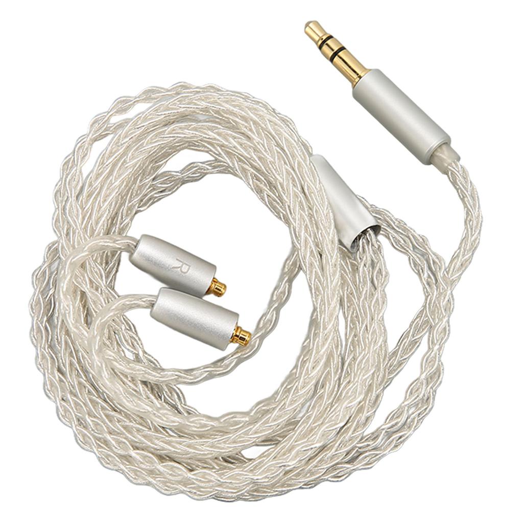 Silver Plated Copper Headphone Cable Replacement 8 Stranded Braiding Headphone Sound Cable for