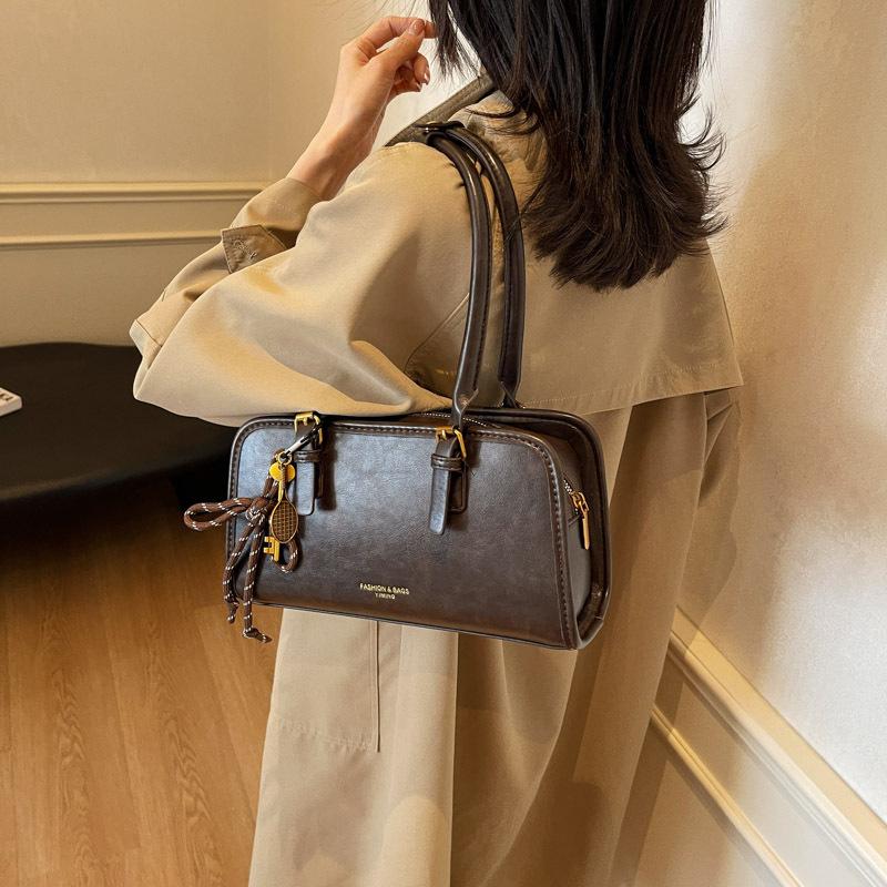 

Ніша ретро жіноча сумка під пахвами 2024 нова модна модна текстурована сумка через плече повсякденна універсальна сумка-подушка 26*10*15