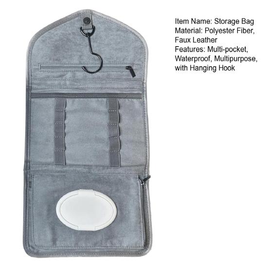 No-Panic Women Period Travel Bag Hanging Tampon Bag Period Pouch with Hanging Hook Pads Wipes Organizer for Travel School Work