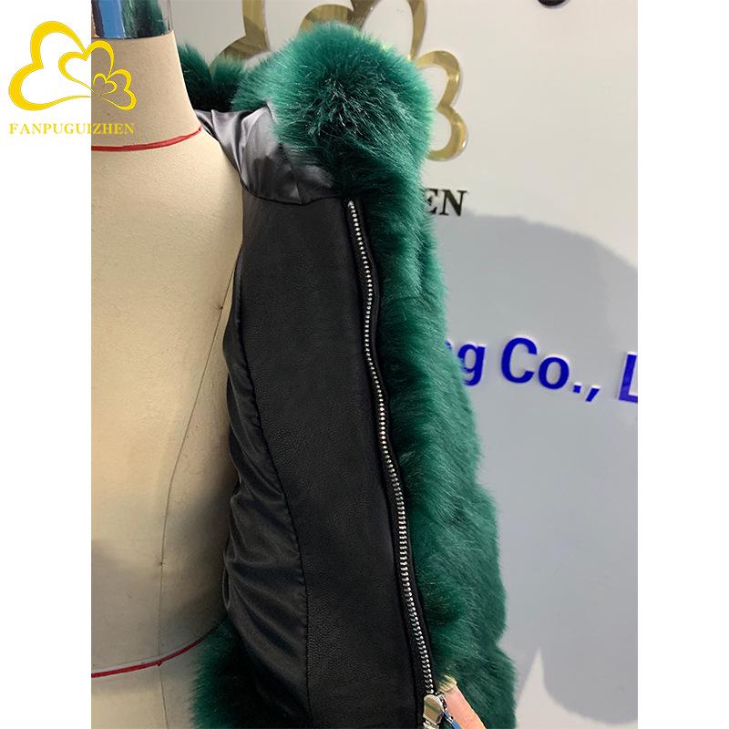 Damen S-6XL Kunstfuchs-Pelzmantel mit Kapuze - Europäischer und Amerikanischer Stil für Herbst/Winter