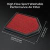 For BMW X3 E83 F25 X4 F26 2.0L 3.0L sDrive xDrive 18i 20i 28i 2011-2018 High Flow Sport Washable Performance Air Filter 33-2465