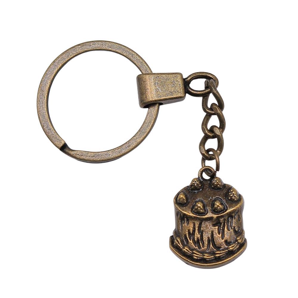 Christmas Snowman Charm Keychain Winter Holiday Key Ring 30mm Ring