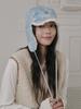 Olinkeompeulliteu Denim Poodle Trooper Hat (Light Blue Denim)