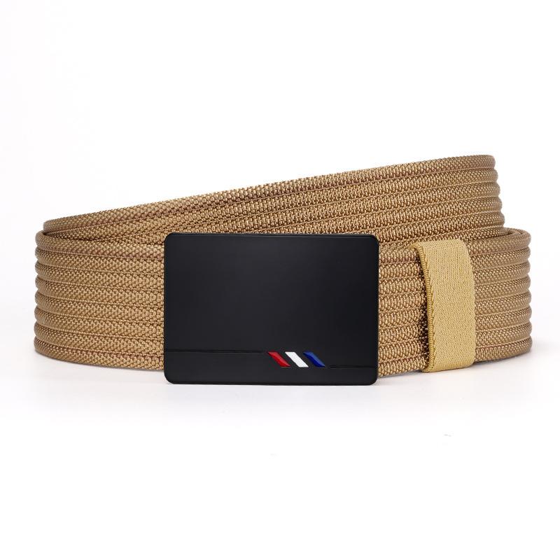 Men's Belt Automatic Buckle Nylon Tactical Braid Belt Middle aged and Young People Outdoor Korean Style Trendy Trouser Belt Belt