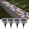 1/2/4pcs 6LEDS Solar Ground Lights-Upgraded Solar Outdoor Lights Brightness Automatic Adjustment Camping Decorative Lights