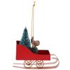 Nordic Sleigh Hanging Ornamen Iron Art Christmas Figurine Decorations  New Year