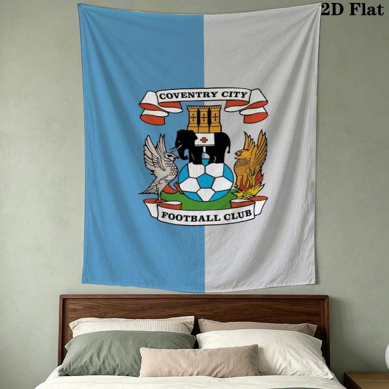 Coventry City FC Wall Tapestry Aesthetic Wall Hanging Printed Fabric Blanket Decorative Tapestries for Bedroom Living Room Home Decor