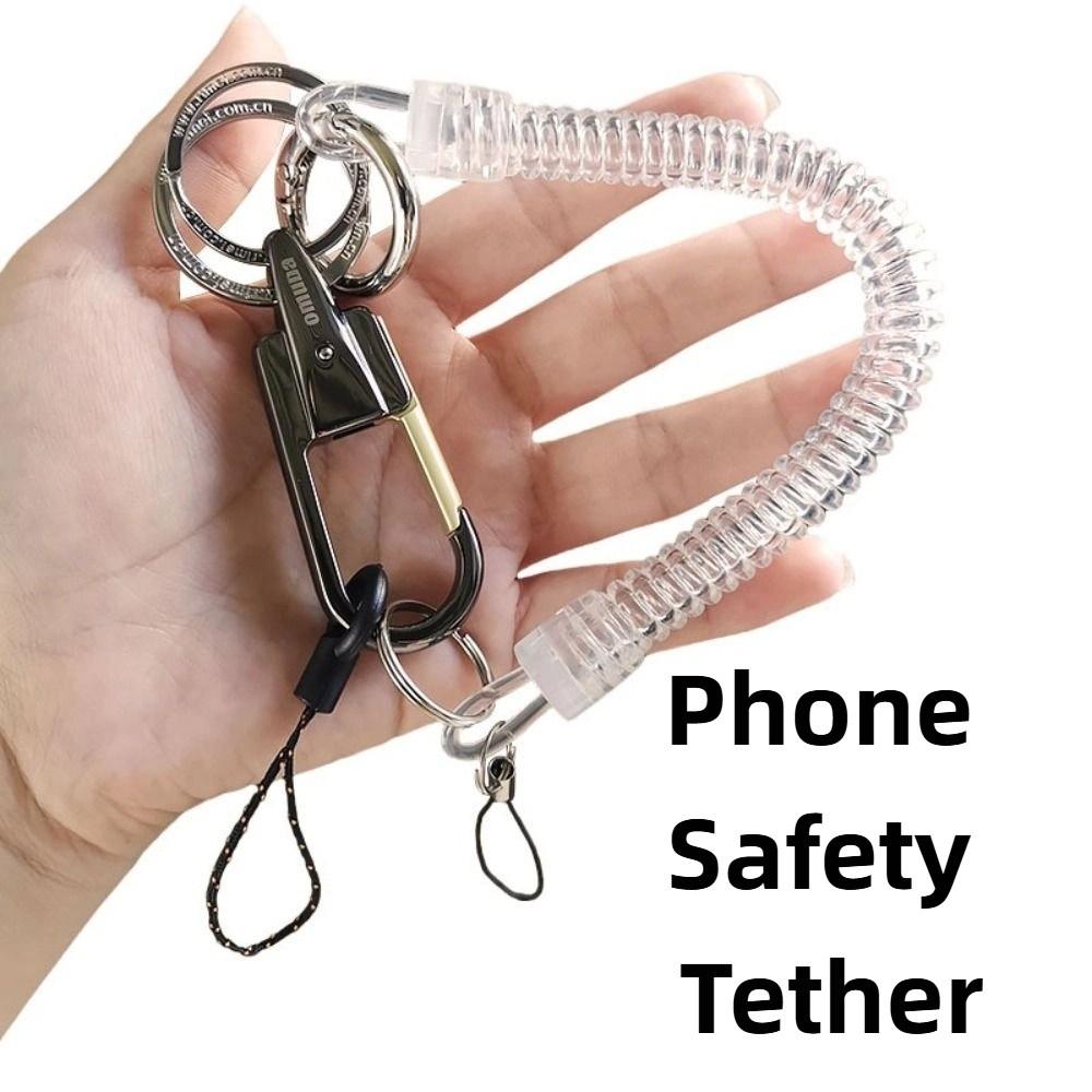 Spring Phone Telescopic Lanyard Pendant Phone Safety Tether  Phone Case Accessories