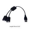 USB Splitter USB Male To 2 Female USB Extension Cable Long USB Y Splitter