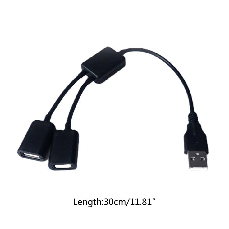 USB Splitter USB Male To 2 Female USB Extension Cable Long USB Y Splitter