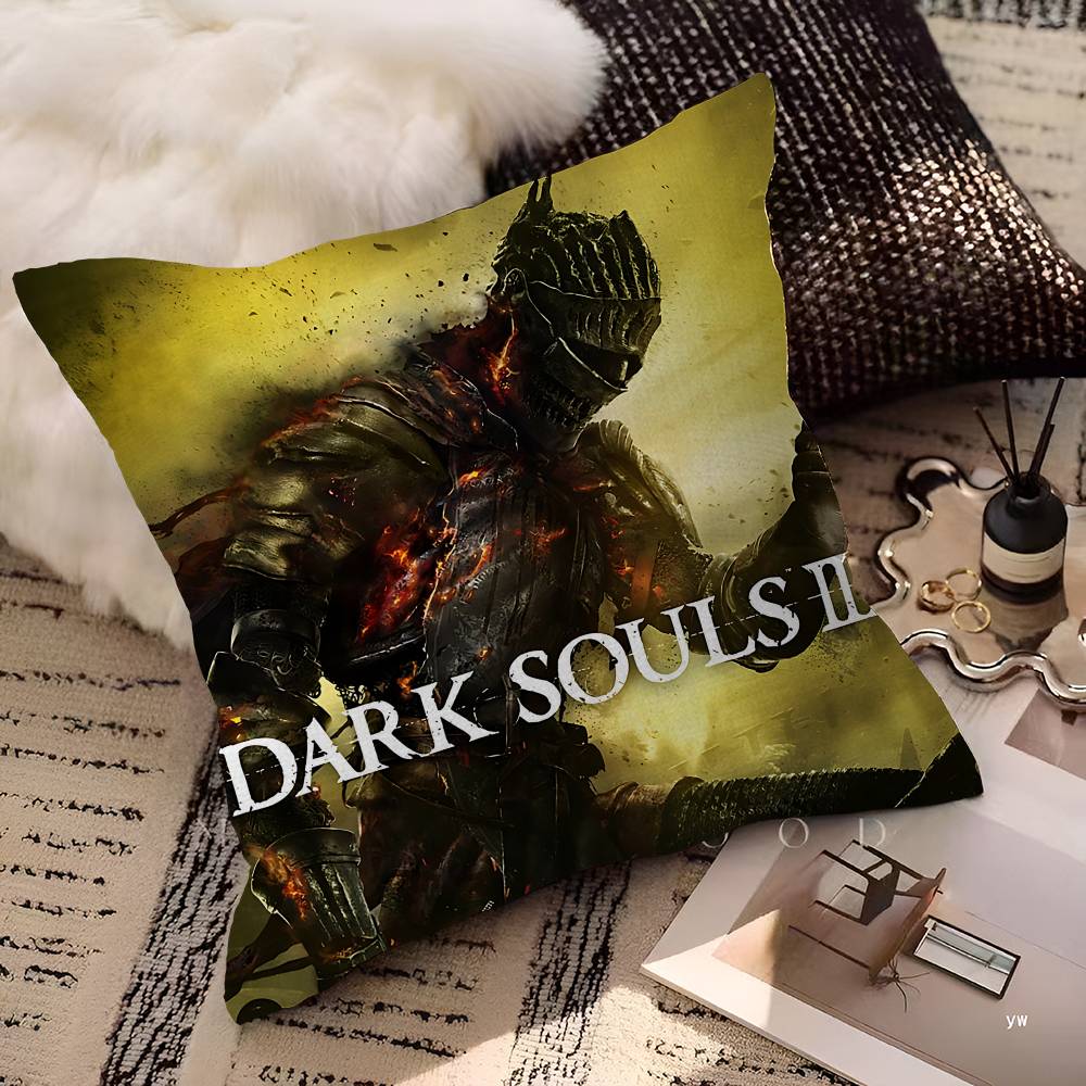DARK SOULS Adventure Game Pillow Covers Cartoon Sofa Decorative Home Double-sided Printing Short Plush Cute Cushion Cover