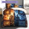 Cartoon Pattern Bedding Quilt Set Quilt Cover Pillowcase Home Decoration Birthday Gift (1 * Duvet Cover + 2 * Pillowcase, Without Core)