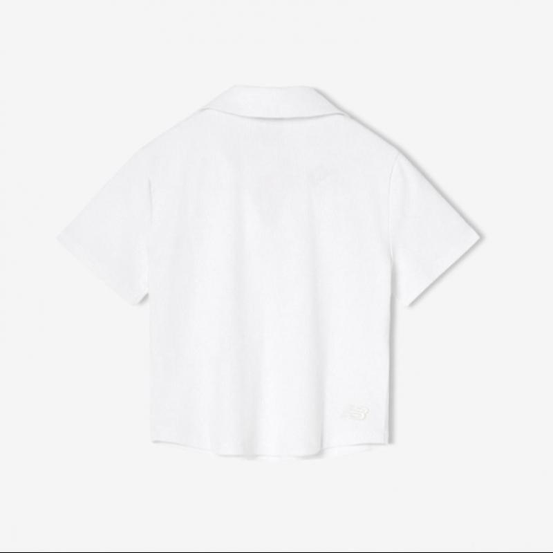 New Balance Summer Ribbed Collar Short Sleeve Tee Slim Women S B1 Nbnff2w512 10 19