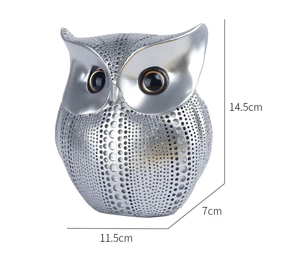 Nordic Owl Statues Home Decoration Accessories Resin Animal Sculptures Decorative Bird Ornaments for Living Room TV Cabinet