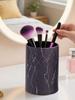Light luxury style marble-patterned leather storage bucket,lipstick, eyeshadow,makeup brush bucket,portable stationery penholder