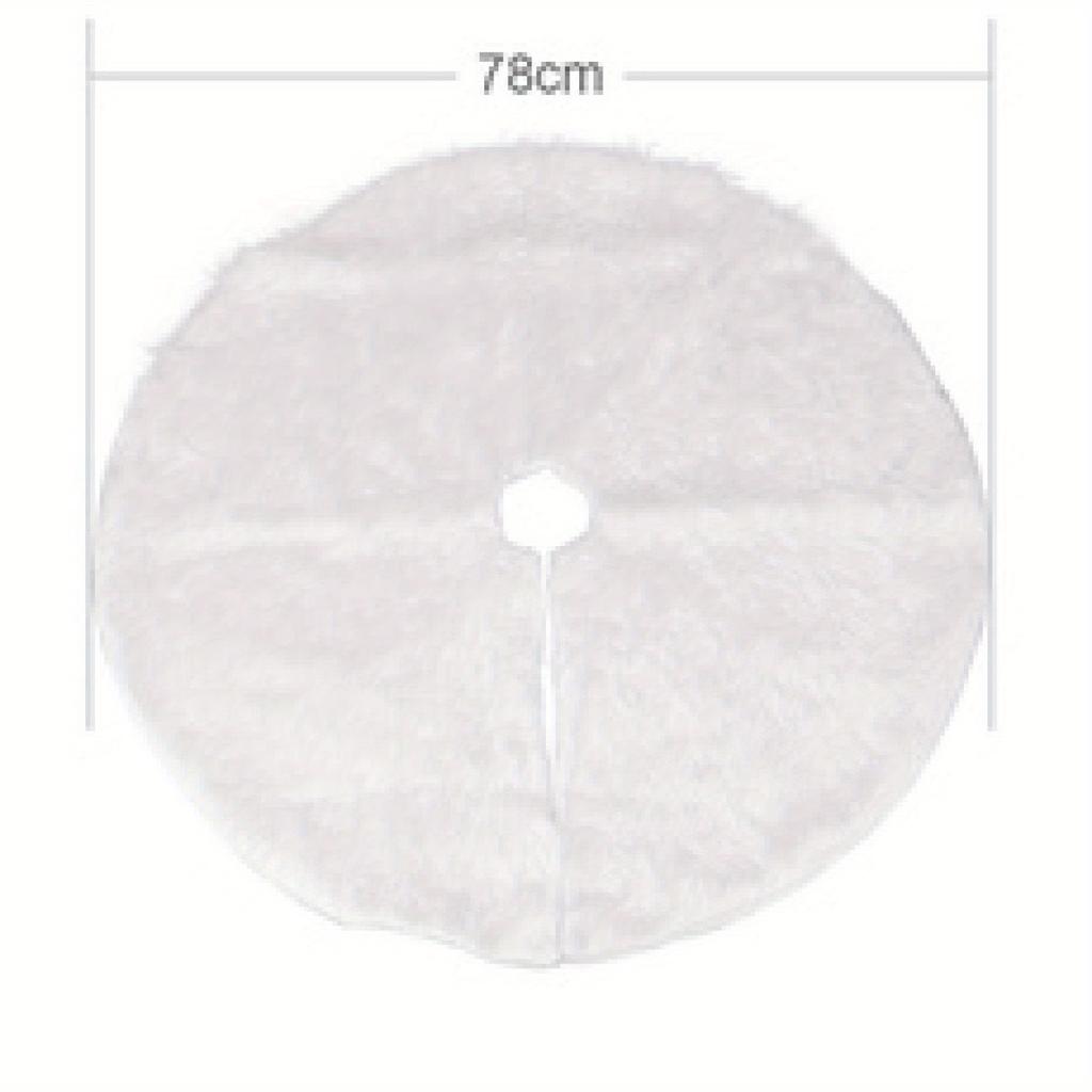 1Pcs Home Outdoor Christmas Decoration White Plush Christmas Tree Skirt