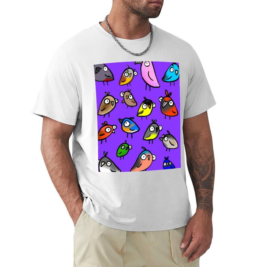 Birds being birds TShirt Work Wear Lightweight Tee