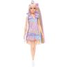 Barbie-Puppe Spaß mit Haaren Set Modische Puppe mit sehr langen blonden Haaren zum Spielen und mit Zubehör JCT72