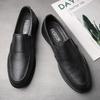 Business Men's Formal Leather Shoes Non Slip Casual Footwear Fashion Minimalist Loafers Comfortable Male Slip on Flats Moccasins