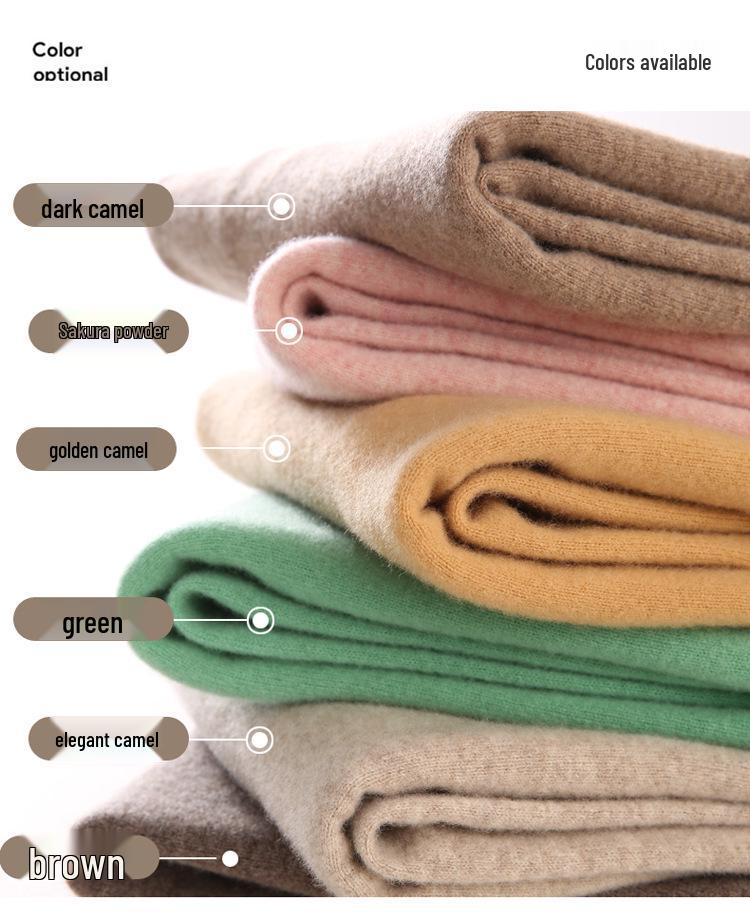 100% Pure Wool Slim Fit High Neck Sweater for Women - Autumn/Winter Fashionable Base Layer