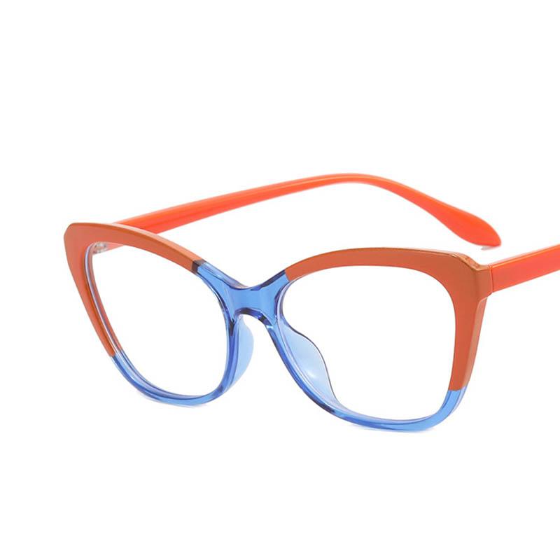 Fashionable Eyeglasses Frames With European And American Colorful Cat Eye Design Degree -0.5 -1.0 -2.0 -3.0 -4.0 To -6.0