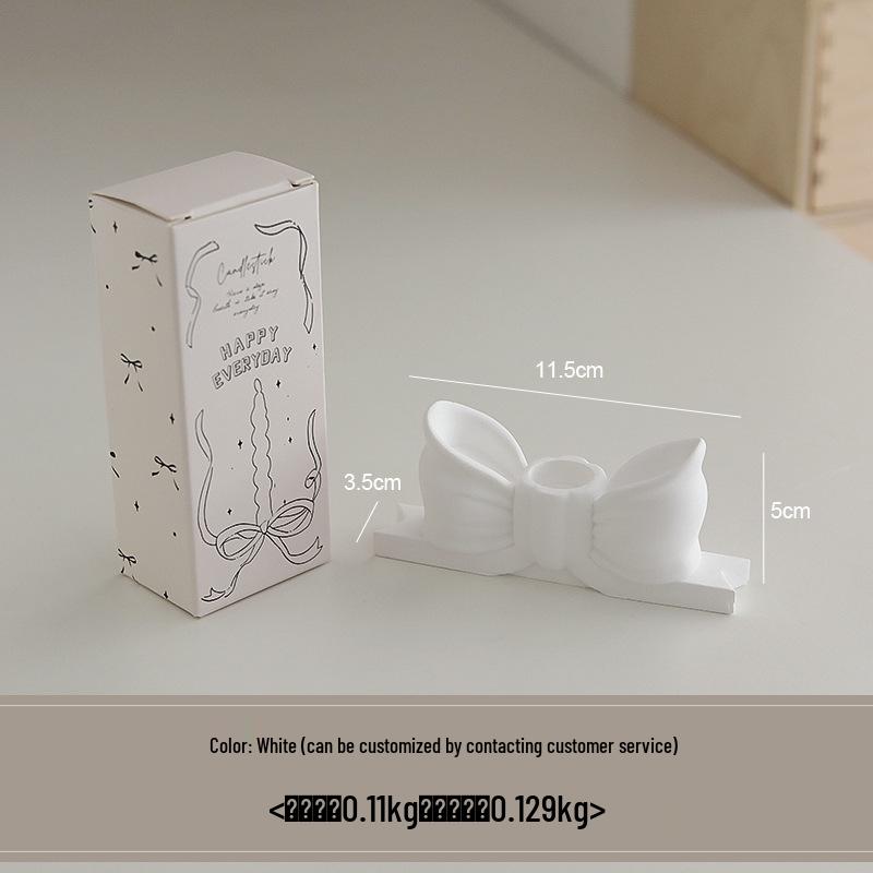 

Вдохновляющий Атмосферный Подсвечник: Креативный подсвечник для ароматерапии на длинной ножке с гипсовым бантом для украшения дома