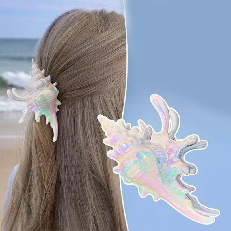 Ocean Conch Hair Clip Crab Sea Shell Korean Large Hair Claw Hairpins Stylish Hairgrips For Women Girls Hair Accessories Ponytail