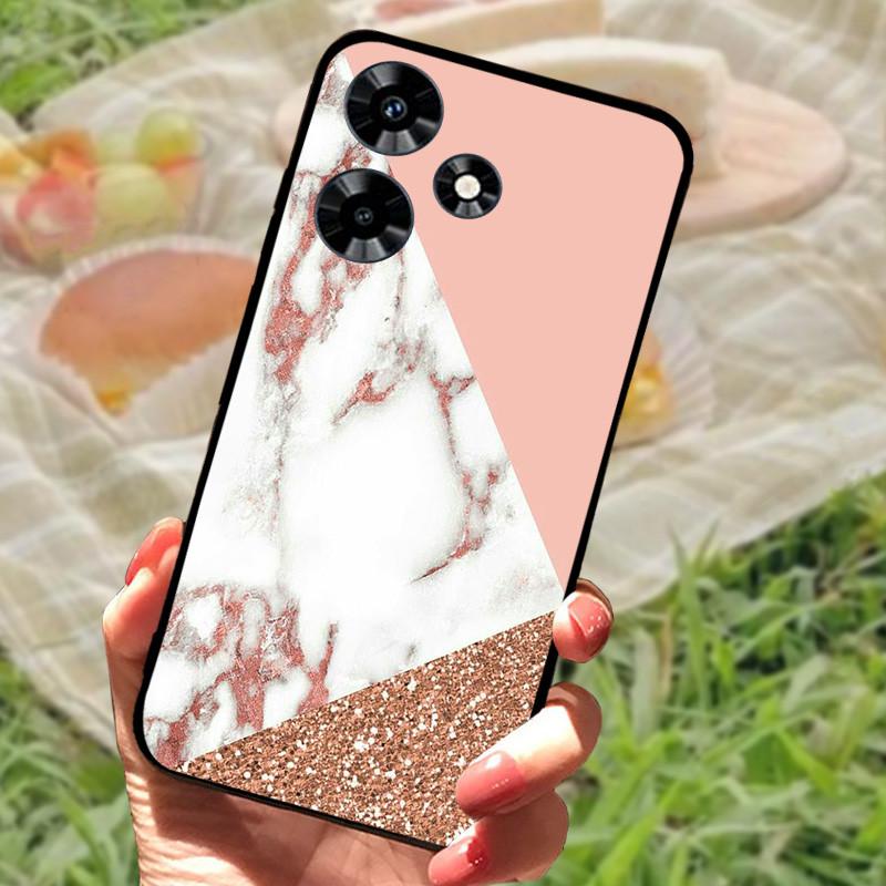 

Для Infinix Hot 30 Чохол-кришка для Infinix X6831 Силіконовий М який Мармуровий Чорний Бампер Funda Coque для Infinix Hot30 Повний Захисний For Infinix X6831