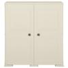VidaXL Plastic Cabinet 79x43x85.5 Cm Wood Design Cream 340595
