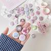 6Pcs Cute Kawaii Cartoon Button Badges Assorted Pastel Designs Smooth Surface For Backpack Decoration Diy Crafts Gifts For Teen