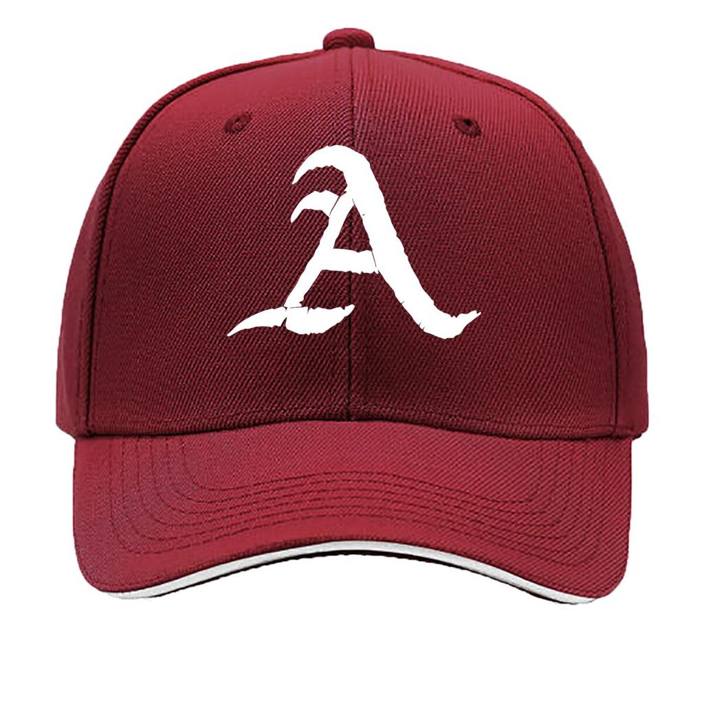 Adjustable Snapback Baseball Cap with Stylish Letter A  Vintage Black Curved Brim for  Ideal Fo Sandwich Baseball Cap