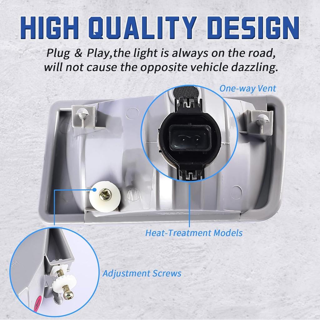 VPIMOZO Fog Lights Clear Lens Compatible With 2007 2008 2009 2010 2011 2012 2013 2014 Chevy Silverado 07-13 Avalanche/Suburban 07-15 Tahoe 2015