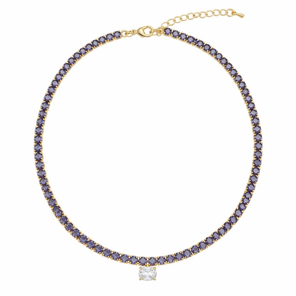 Lightweight Tennis Necklace Classic Tennis Silhouette Minimalist Necklace  Layered Necklace Styling