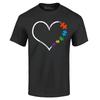 Autism Love Heart Puzzle Pieces T-shirt Autism Shirts