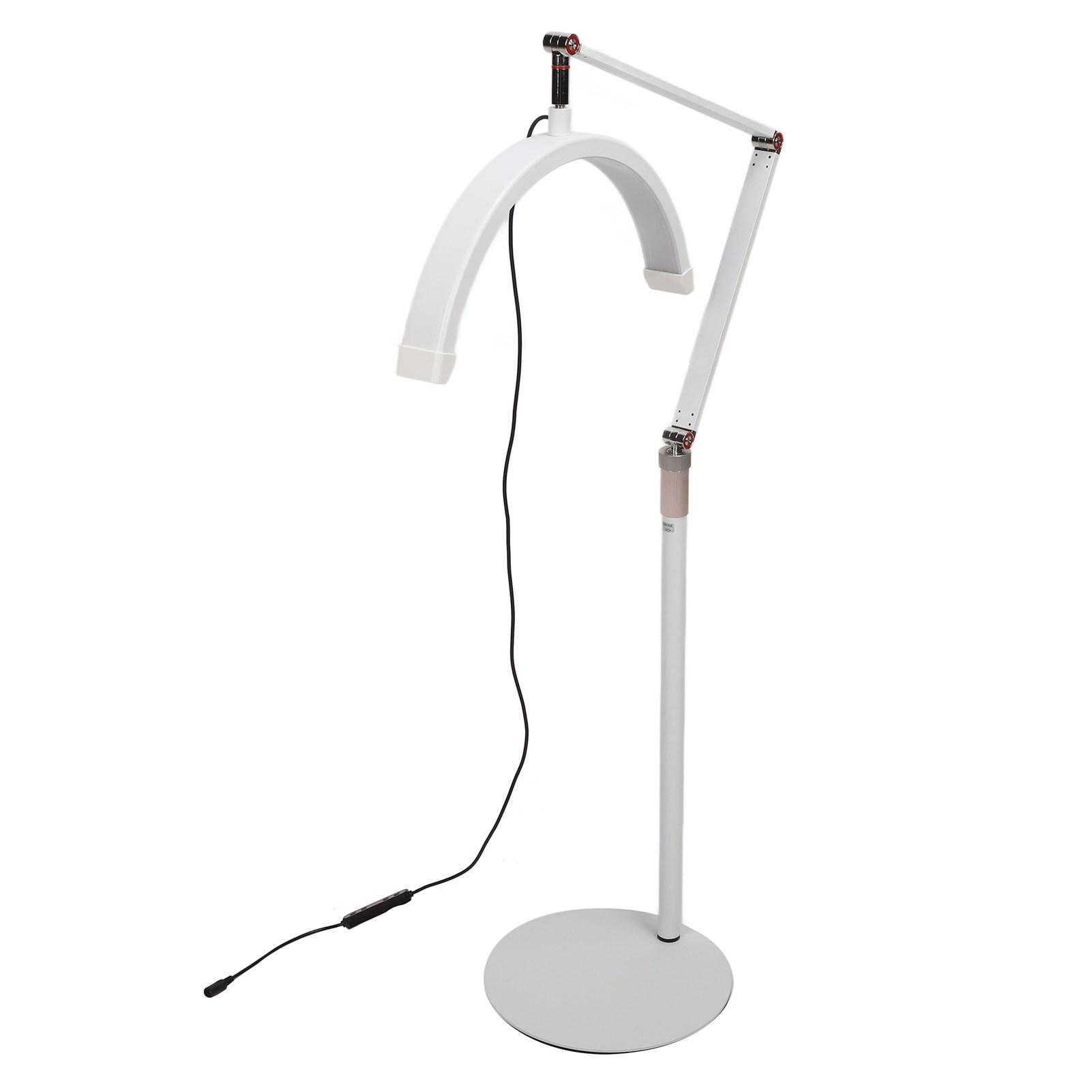 

16-дюймовая лампа-полумесяц, светодиодная напольная косметическая лампа с регулируемой яркостью, для макияжа, ногтей, татуировок, регулируемая высота 3 US Plug