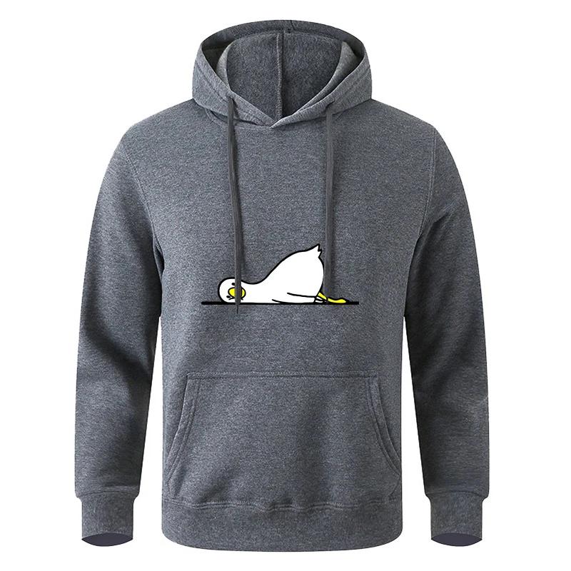 Men's Multi - Color Printed Pocket Sports Fitness Fashionable Casual Pullover Sweatshirt Hoodie