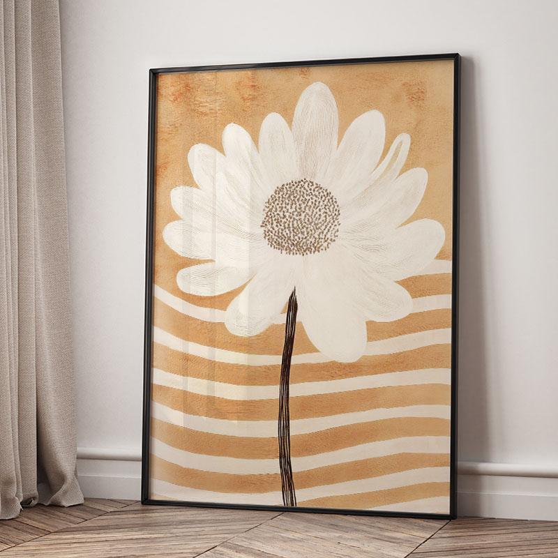 Striped Girl Book Vase Flower Wall Art Canvas Painting Abstract Posters And Prints Hotel Bar Wall Pictures For Living Room Decor