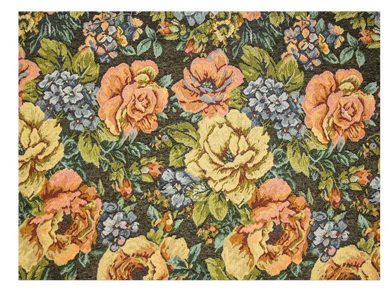 250G Ethnic Style Floral Jacquard Polyester-Cotton Fabric