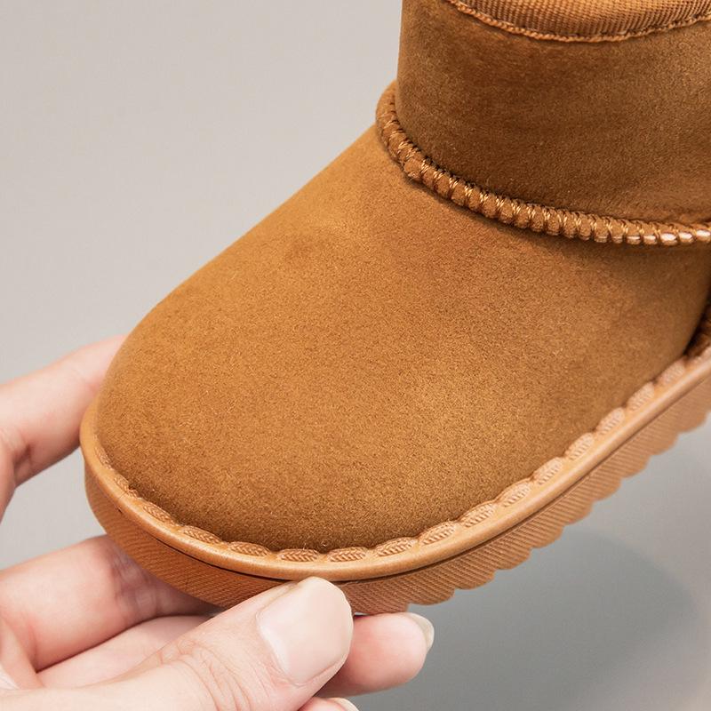 2025 Winter New Children's Snow Boots - Boys' & Girls' Warm Cotton Shoes with Extra Velvet