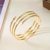 Gold Adjustable Snake Armband Metal Hyperbolic Cuff Bangle Minimalist Open Arm Bangles  Women